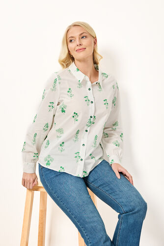 Mudflower – Embroidered Floral Cotton Shirt